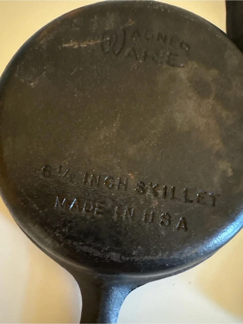 Lot of 2 - Vintage Wagner Ware Cast Iron Skillets, #6.5 and 8 inches